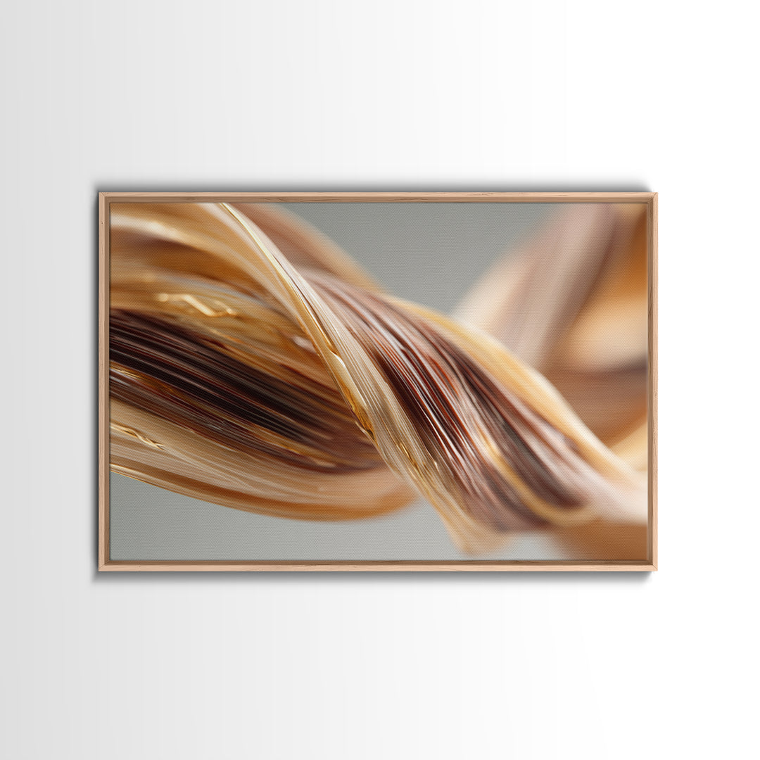 Hair Strands Turning into Abstract Ribbons Canvas Print, Hair Salon Art, Hairdresser Gifts, Living Room Decor, Style, HSA-3x2-97