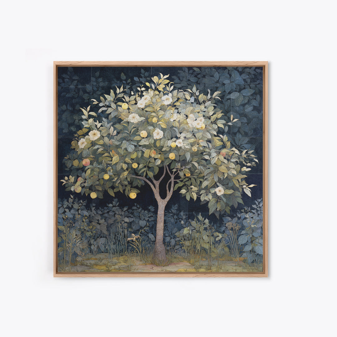 Apple Tree in Summer Orchard Canvas Print, Impressionist Art, Gallery Decor, Living Room Decor, Fine Art, Impression, IMP-1x1-17