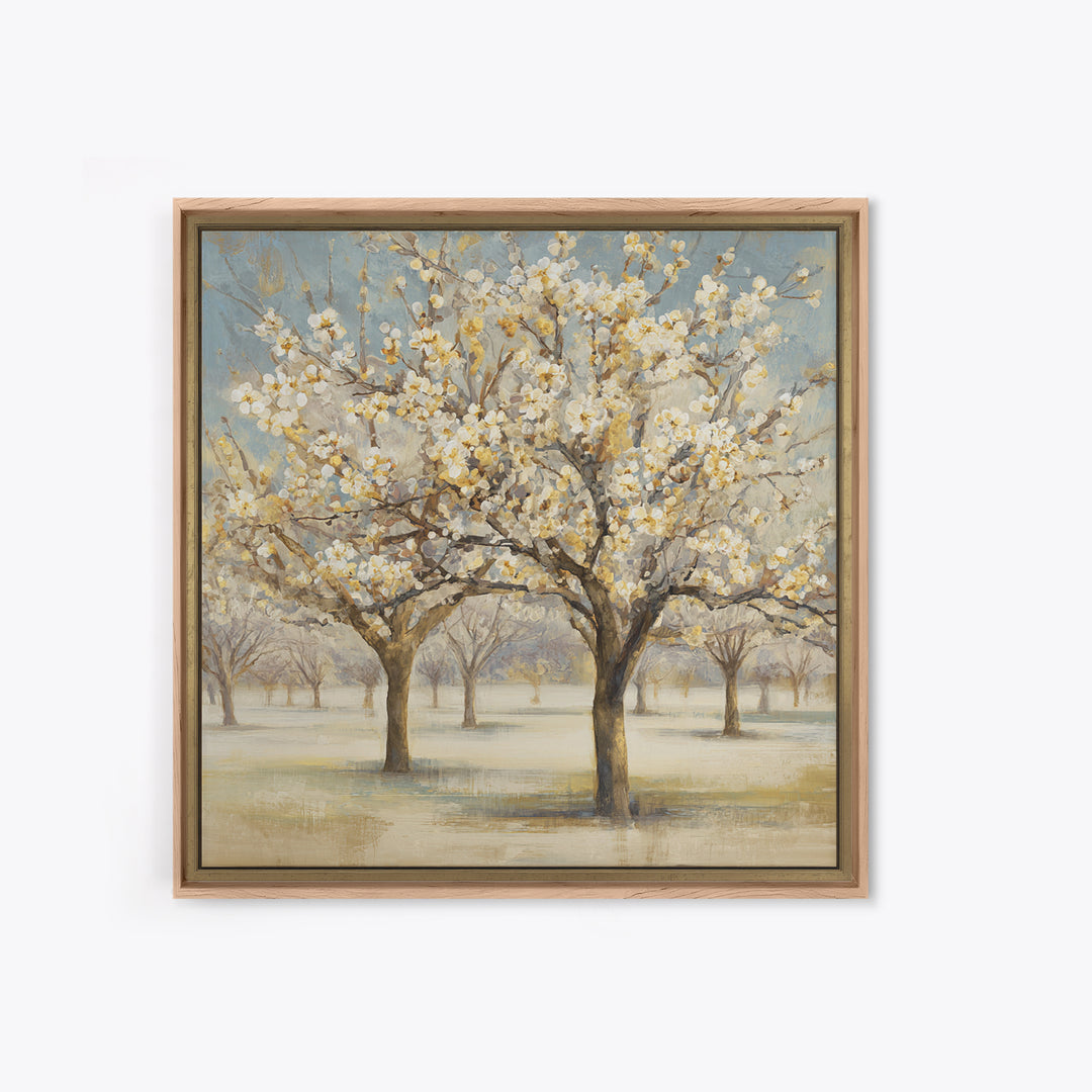 Spring Orchard with Blossoming Trees Canvas Print, Impressionist Art, Landscape Painting, Living Room Decor, Impression, IMP-1x1-6