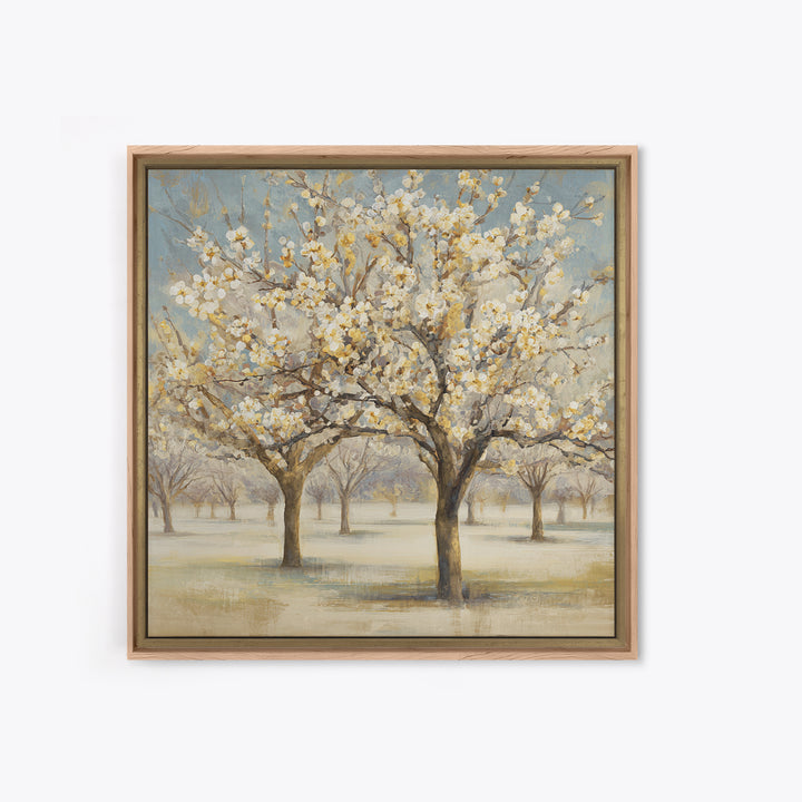 Spring Orchard with Blossoming Trees Canvas Print, Impressionist Art, Landscape Painting, Living Room Decor, Impression, IMP-1x1-6