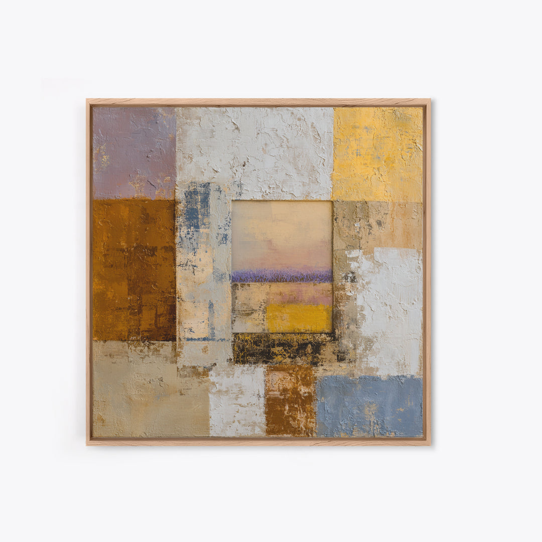Sunset over Lavender Field Framed Canvas Print, Impressionist Art, Gallery Decor, Living Room Decor, Fine Art, Impression, IMP-1x1-62