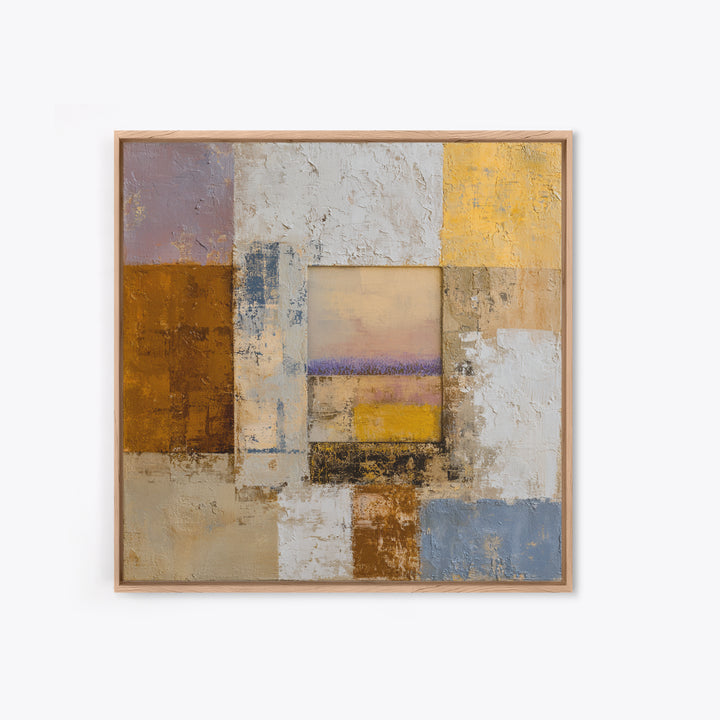 Sunset over Lavender Field Framed Canvas Print, Impressionist Art, Gallery Decor, Living Room Decor, Fine Art, Impression, IMP-1x1-62