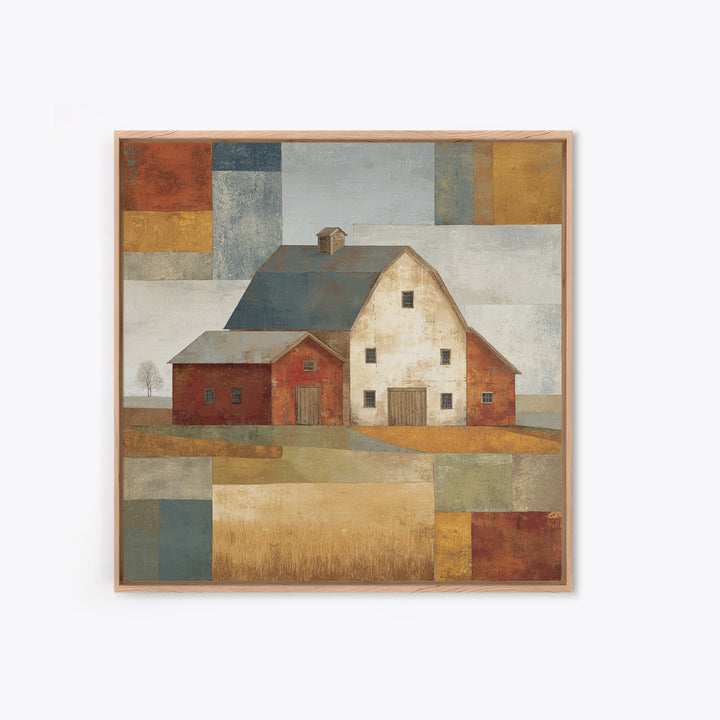 Country Lane with Flickering Sunlight Framed Canvas Print, Impressionist Art, Colorful Wall Art, Living Room Decor, Impression, IMP-1x1-70