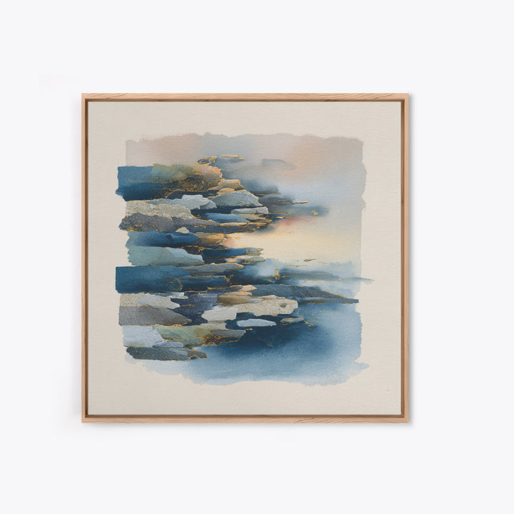 Soft Seaside Cliffs Canvas Print, Impressionist Art, Wall Decor, Living Room Decor, Fine Art, Impression, Horizontal Wall Art, IMP-1x1-77