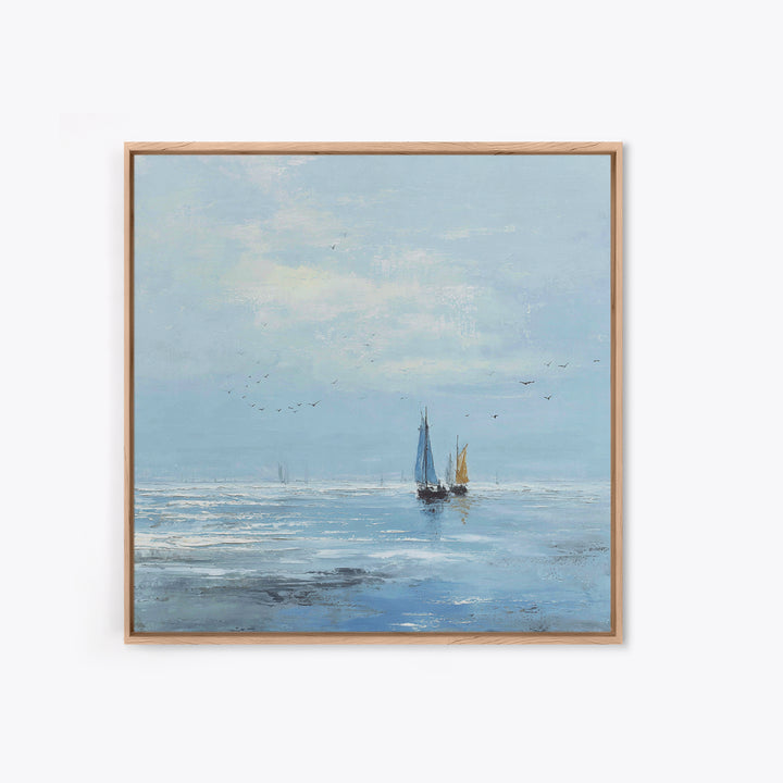 Coastal Beach Figures Canvas Print, Impressionist Art, Room Decor, Living Room Decor, Oil Painting, Impression, Large Wall Art, IMP-1x1-91