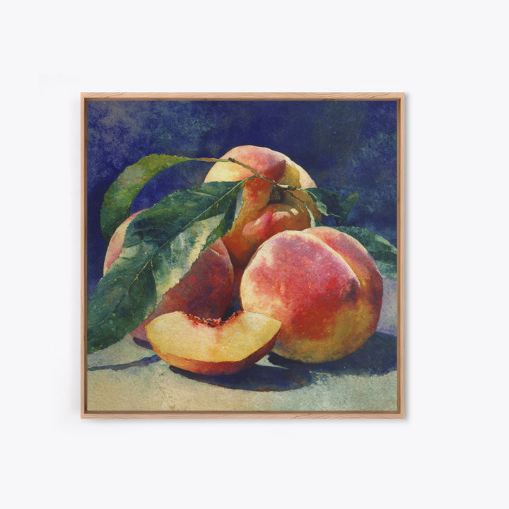 Still Life of Peaches Canvas Print, Impressionist Art, Fine Art Print, Living Room Decor, Fine Art, Impression, Painting, IMP-1x1-95