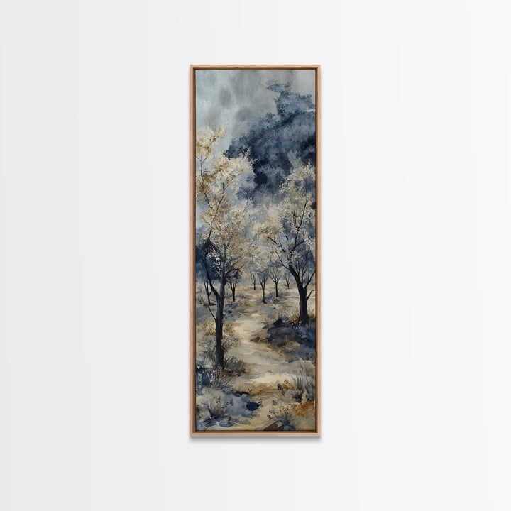 Spring Orchard with Blossoming Trees Canvas Print, Impressionist Art, Neutral Decor, Living Room Decor, Fine Art, Impression, IMP-1x3-18