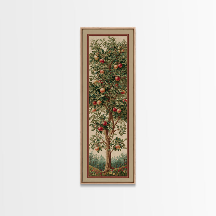 Apple Tree in Summer Orchard Framed Canvas Print, Impressionist Art, Textured Painting, Living Room Decor, Fine Art, Impression, IMP-1x3-29