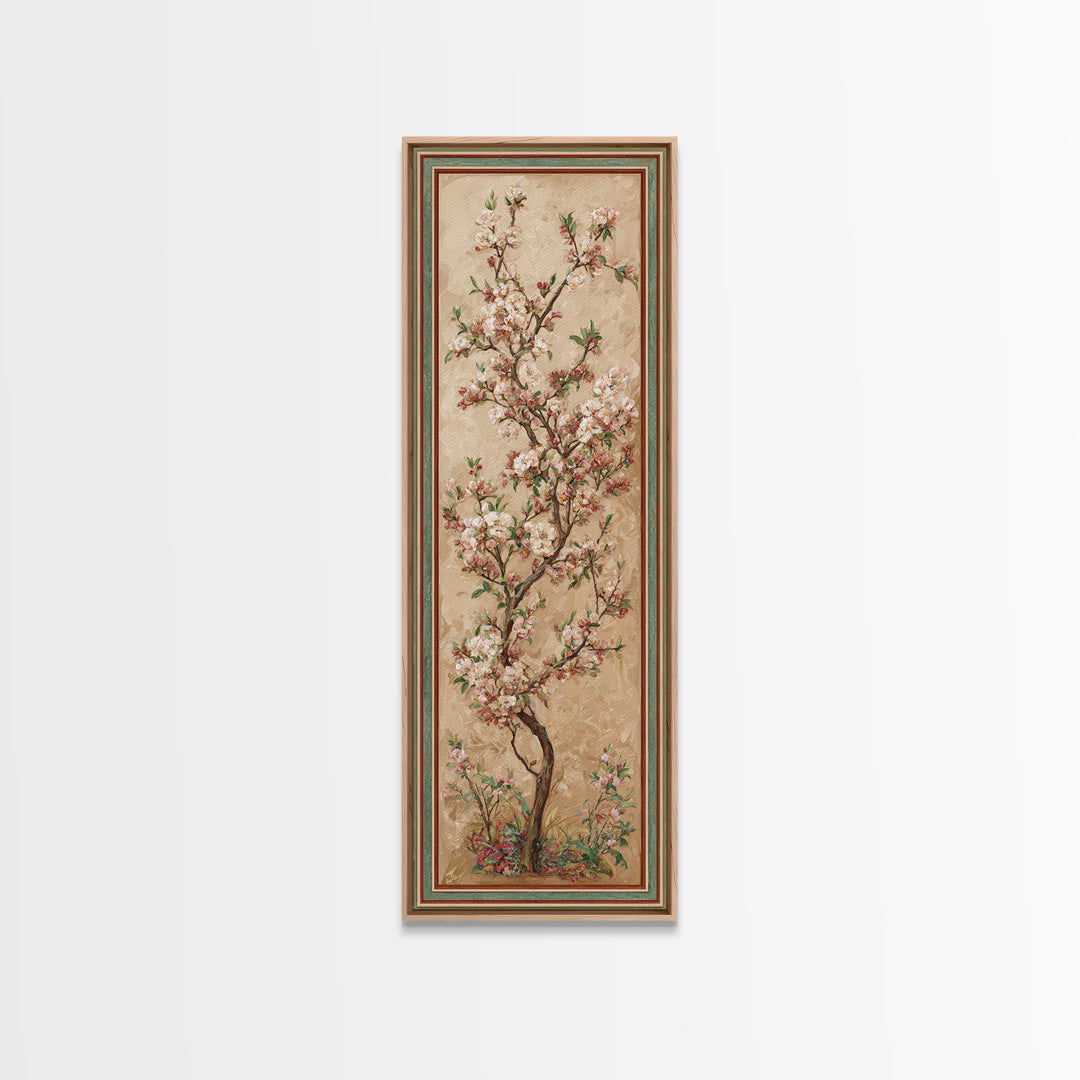 Spring Orchard with Blossoming Trees Canvas Print, Impressionist Art, Neutral Decor, Living Room Decor, Fine Art, Impression, IMP-1x3-42