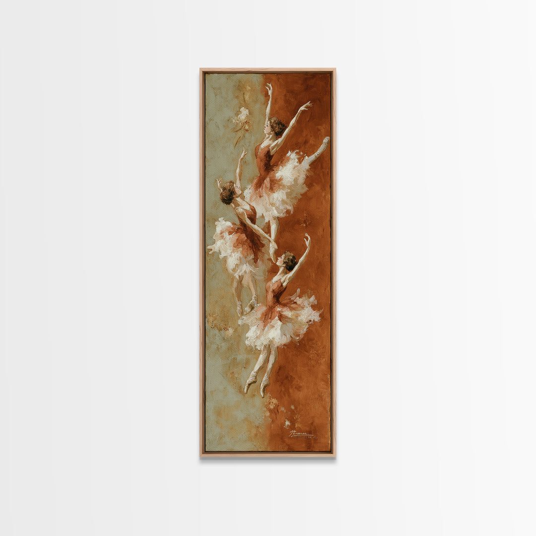 Dancers Suggested by Soft Moving Brushwork Canvas Print, Impressionist Art, Landscape Art, Living Room Decor, Abstract Art, IMP-1x3-51