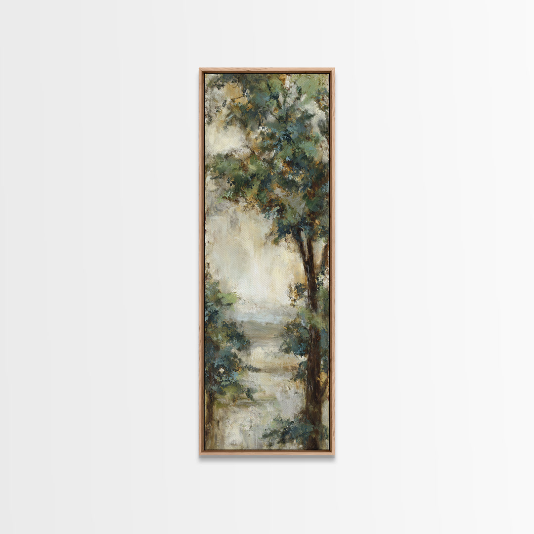 Apple Tree in Summer Orchard Framed Canvas Print, Impressionist Art, Textured Painting, Living Room Decor, Fine Art, Impression, IMP-1x3-53