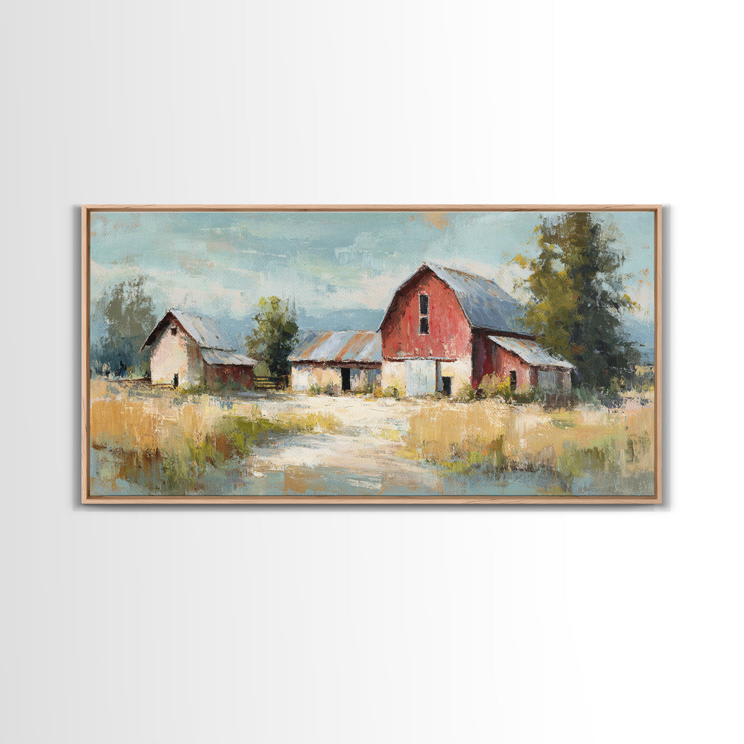 Country Lane with Flickering Sunlight Framed Canvas Print, Impressionist Art, Room Decor, Living Room Decor, Impression, IMP-2x1-18