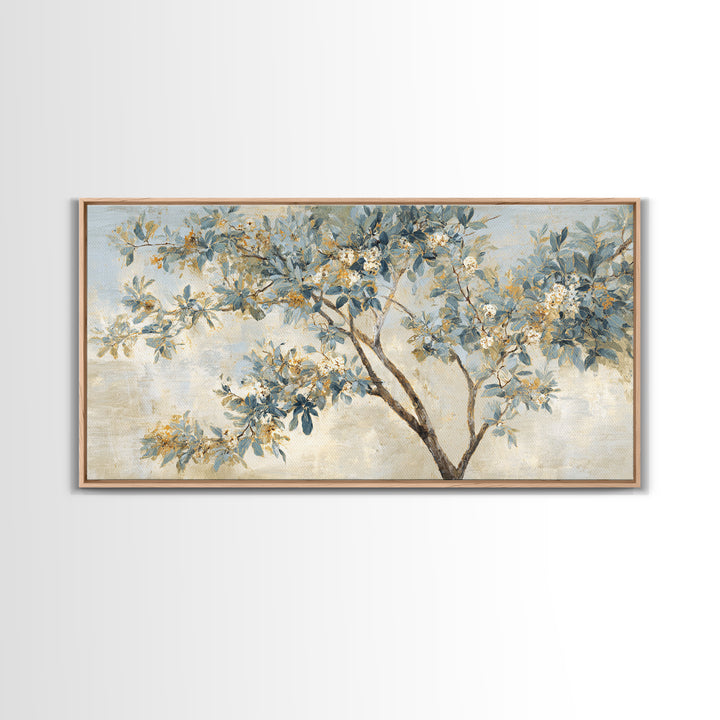 Apple Tree in Summer Orchard Framed Canvas Print, Impressionist Art, Printable Wall Art, Living Room Decor, Impression, IMP-2x1-37