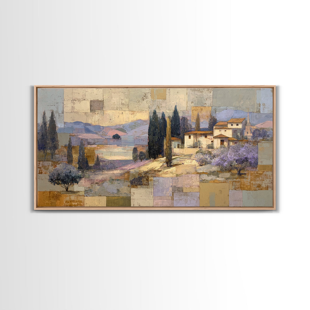 Sunset over Lavender Field Canvas Print, Impressionist Art, Printable Wall Art, Living Room Decor, Fine Art, Impression, IMP-2x1-58