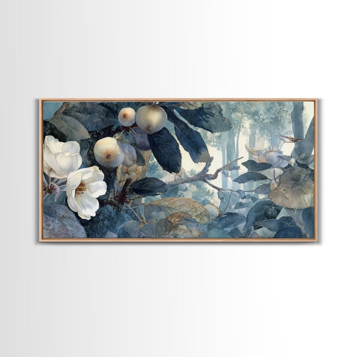Apple Tree in Summer Orchard Canvas Print, Impressionist Art, Textured Wall Art, Living Room Decor, Fine Art, Impression, IMP-2x1-61
