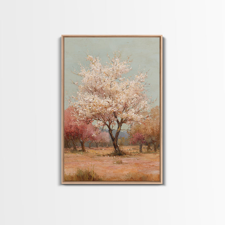 Spring Orchard with Blossoming Trees Canvas Print, Impressionist Art, Wall Art, Living Room Decor, Oil Painting, Impression, IMP-2x3-14
