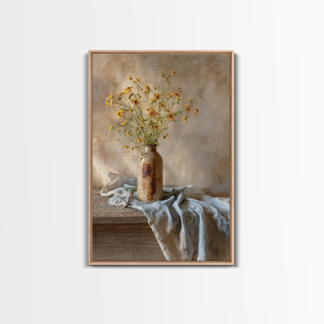 Country Lane with Flickering Sunlight Framed Canvas Print, Impressionist Art, Minimalist Decor, Living Room Decor, Impression, IMP-2x3-30
