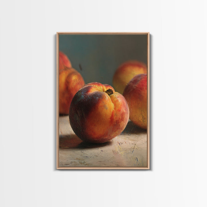 Still Life of Peaches Canvas Print, Impressionist Art, Wall Decor, Living Room Decor, Fine Art, Impression, Horizontal Wall Art, IMP-2x3-31
