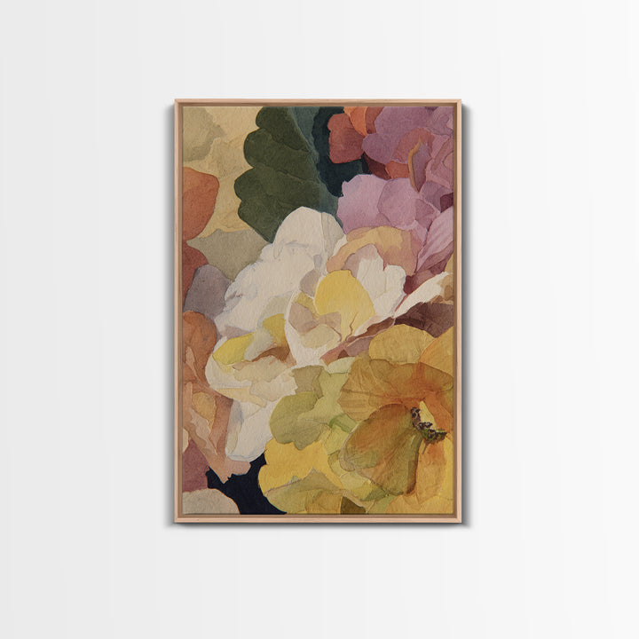 Coastal Beach Figures Framed Canvas Print, Impressionist Art, Oil Painting, Living Room Decor, Impression, Coastal Wall Art, IMP-2x3-51