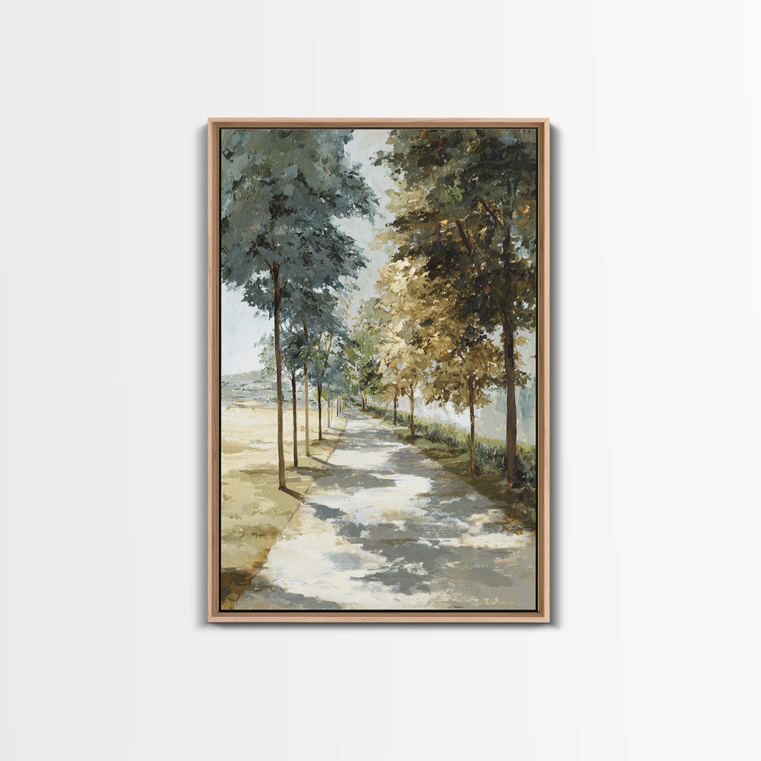 Garden Path Covered Canvas Print, Impressionist Art, Textured Wall Art, Living Room Decor, Impression, Landscape Painting, IMP-2x3-82
