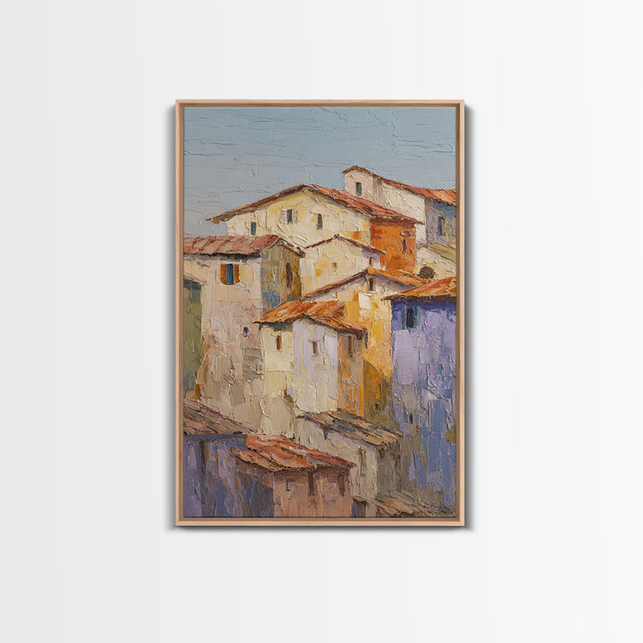 Sunset over Lavender Field Framed Canvas Print, Impressionist Art, Living Room Decor, Fine Art, Impression, Landscape Art, IMP-2x3-94