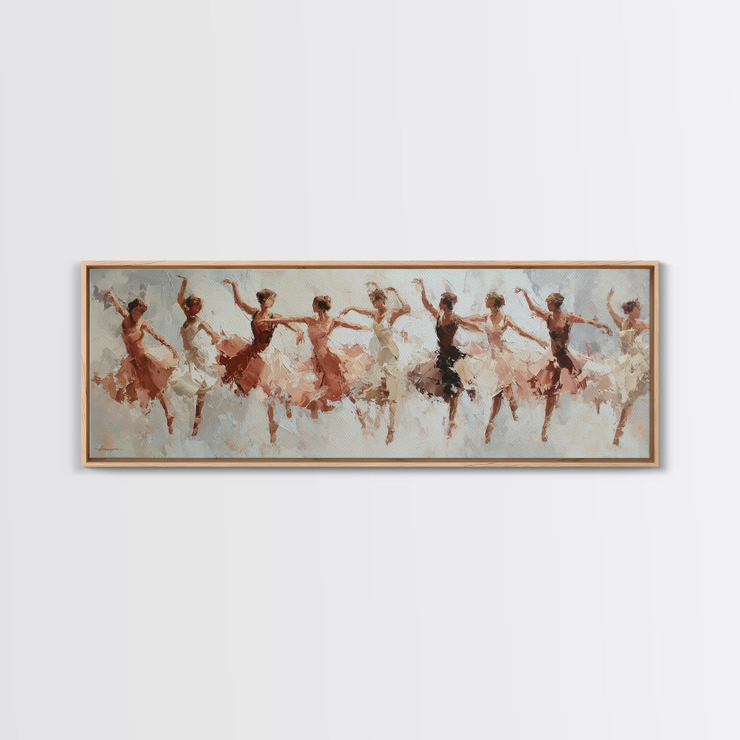Dancers Suggested by Soft Moving Brushwork Canvas Print, Impressionist Art, Statement Artwork, Living Room Decor, Impression, IMP-3x1-7