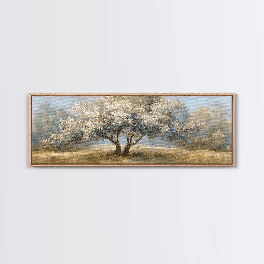 Apple Tree in Summer Orchard Framed Canvas Print, Impressionist Art, Modern Wall Art, Living Room Decor, Fine Art, Impression, IMP-3x1-9