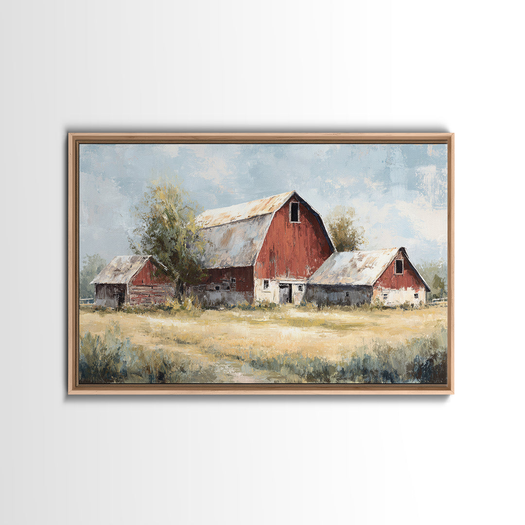 Country Lane with Flickering Sunlight Framed Canvas Print, Impressionist Art, Bedroom Decor, Living Room Decor, Impression, IMP-3x2-2