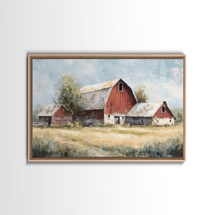 Country Lane with Flickering Sunlight Framed Canvas Print, Impressionist Art, Bedroom Decor, Living Room Decor, Impression, IMP-3x2-2