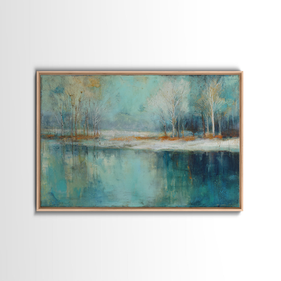 Apple Tree in Summer Orchard Framed Canvas Print, Impressionist Art, Gallery Decor, Living Room Decor, Fine Art, Impression, IMP-3x2-45