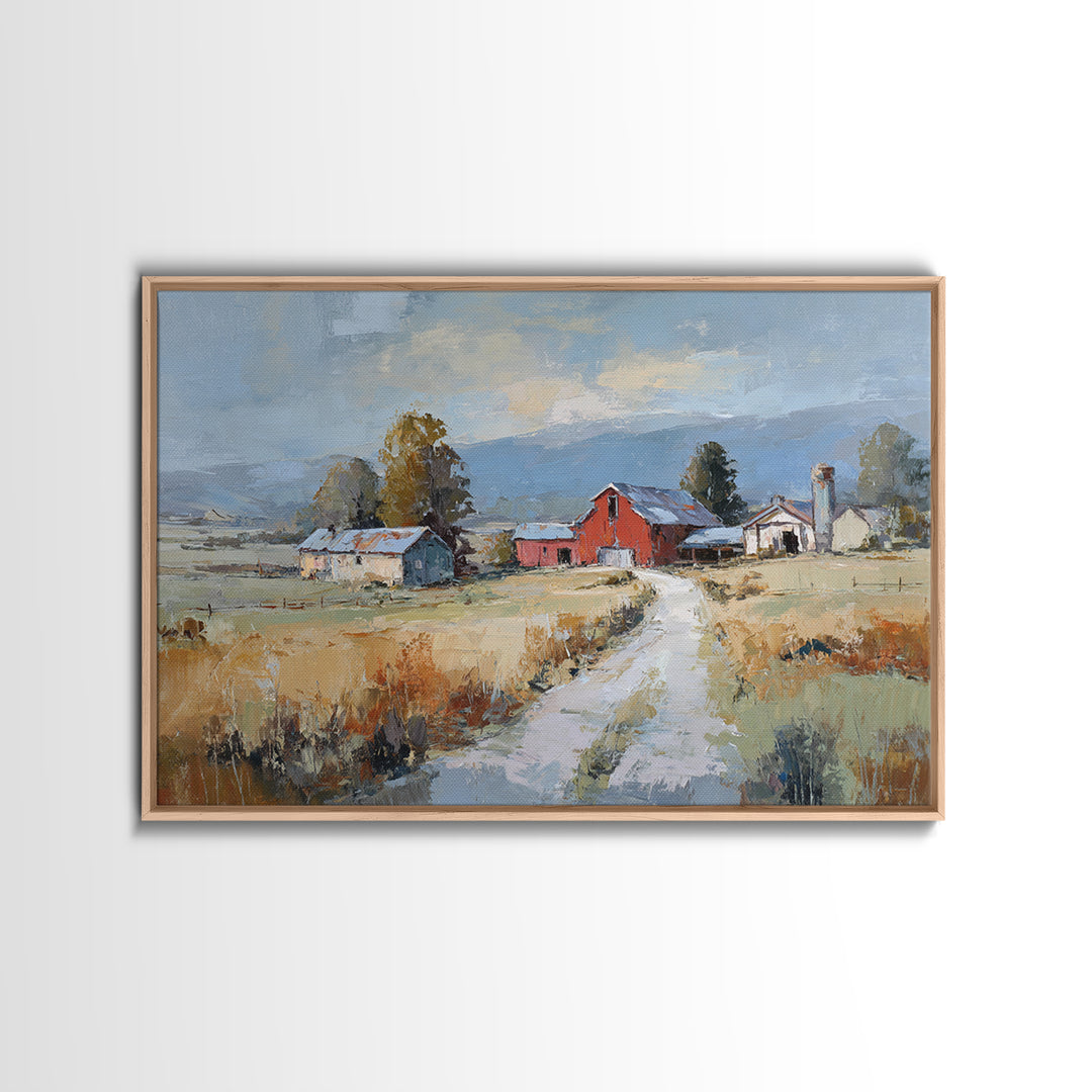 Country Lane with Flickering Sunlight Canvas Print, Impressionist Art, Floral Wall Art, Living Room Decor, Impression, IMP-3x2-50