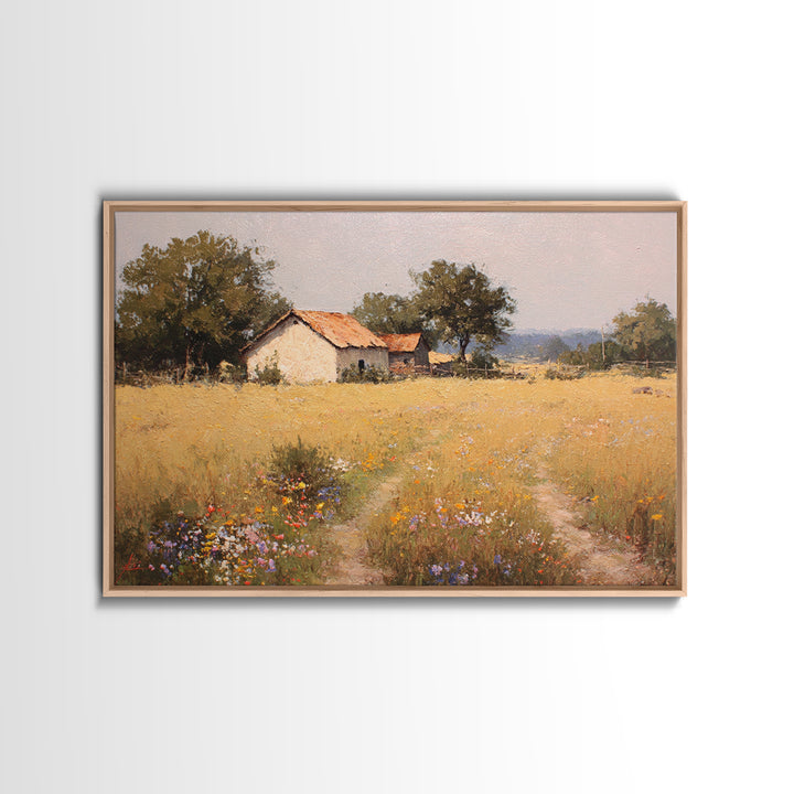 Country Lane with Flickering Sunlight Canvas Print, Impressionist Art, Floral Wall Art, Living Room Decor, Impression, IMP-3x2-74