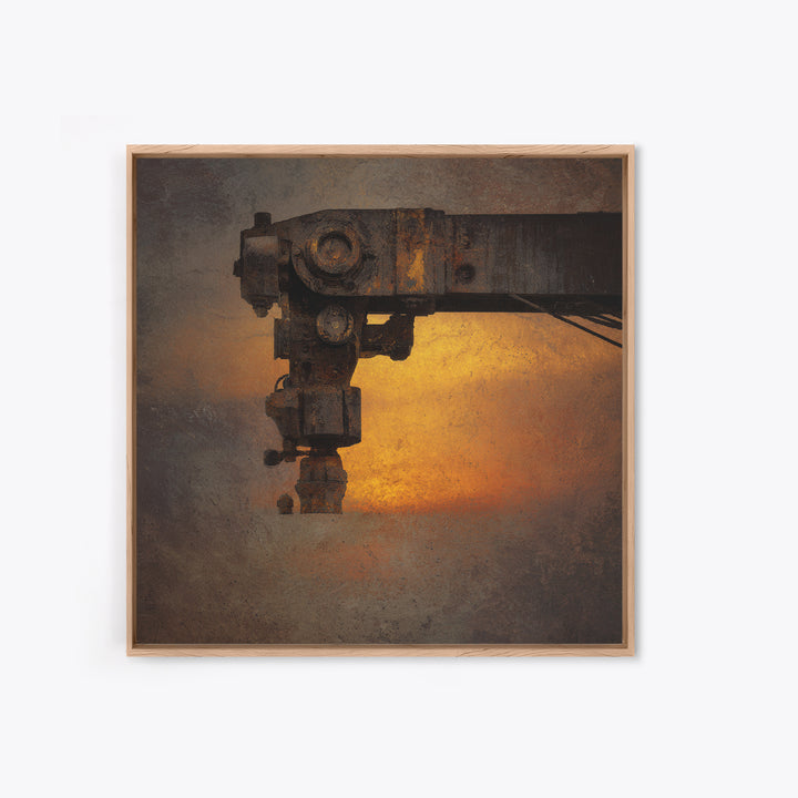 Warehouse Crane Silhouette Canvas Print, Industrial Art, Modern Art, Living Room Decor, Fine Art, Foundry, Modern Decor, IND-1x1-31