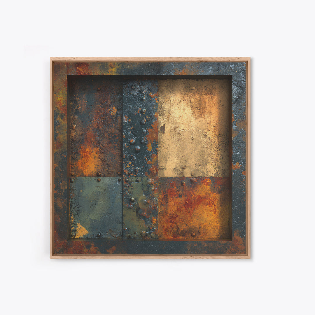 Exposed Brick Texture Abstract Canvas Print, Industrial Art, Living Room Decor, Abstract Art, Foundry, Textured Wall Art, IND-1x1-4