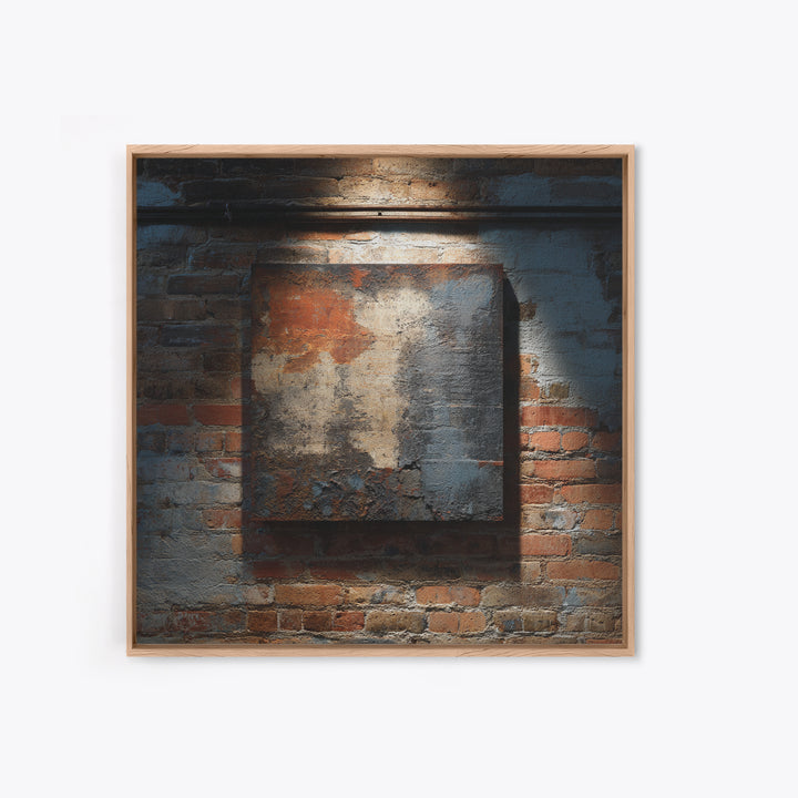 Exposed Brick Texture Abstract Canvas Print, Industrial Art, Rustic Home Decor, Living Room Decor, Abstract Art, Foundry, IND-1x1-76