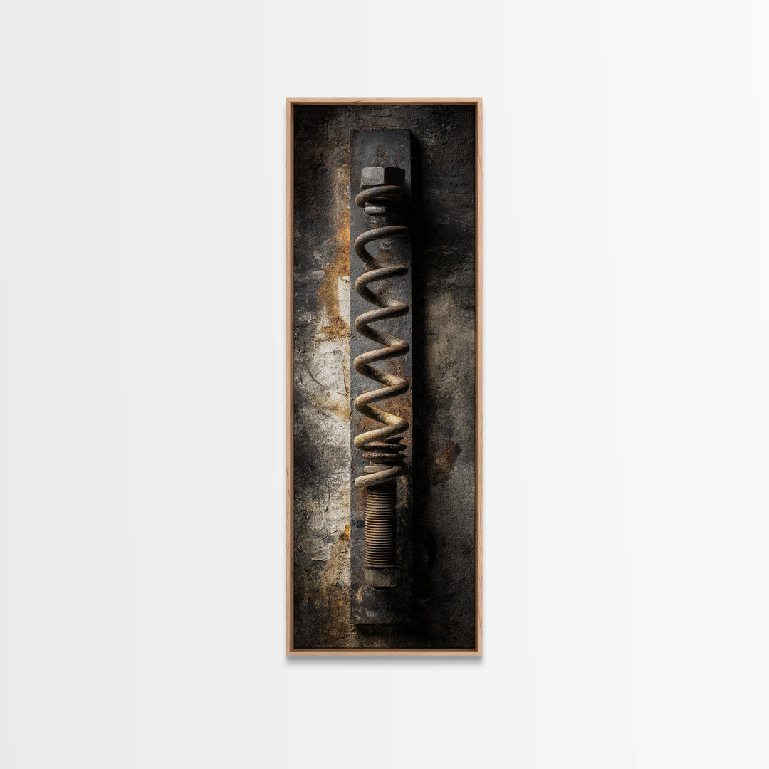 Copper Wire Coil and Tools Composition Canvas Print, Industrial Art, Steampunk Decor, Living Room Decor, Fine Art, Foundry, IND-1x3-56