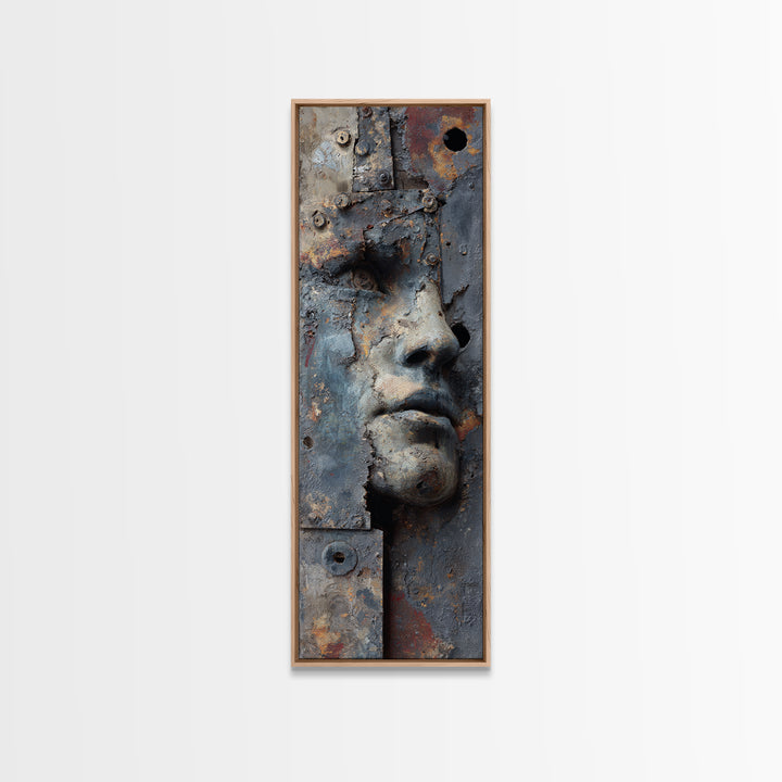 Concrete Wall Abstract Canvas Print, Industrial Art, Abstract Art, Living Room Decor, Foundry, Bauhaus Poster, Contemporary Art, IND-1x3-93
