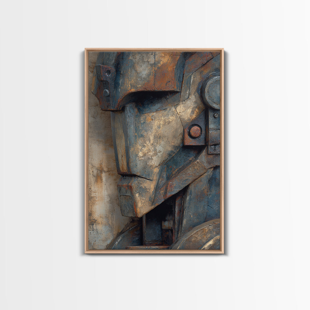 Concrete Wall Abstract Framed Canvas Print, Industrial Art, Gallery Decor, Living Room Decor, Abstract Art, Foundry, Home Decor, IND-2x3-89