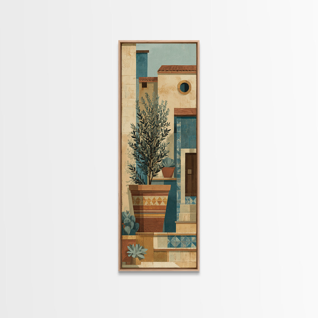 Terra Cotta Pot Canvas Print, Italian Villa Art, Living Room Wall Art, Living Room Decor, Fine Art, Villa, Gallery Wall Set, IVA-1x3-10