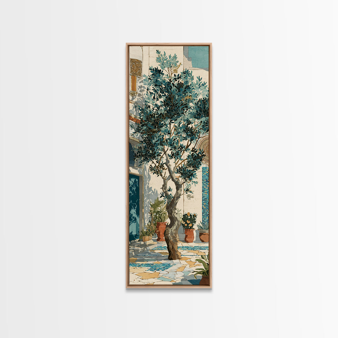 Olive Grove Path Canvas Print, Italian Villa Art, Gallery Decor, Living Room Decor, Fine Art, Villa, Minimalist Decor, IVA-1x3-39