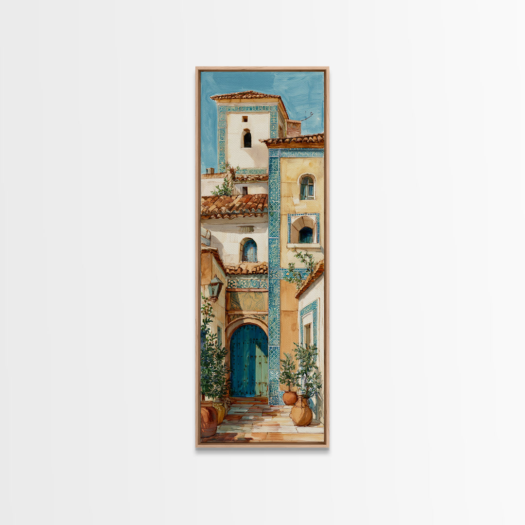 White Wine and Olives Still Life Framed Canvas Print, Italian Villa Art, Room Decor, Living Room Decor, Oil Painting, Villa, IVA-1x3-76