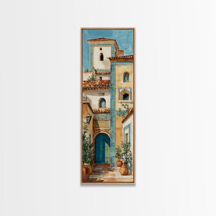 White Wine and Olives Still Life Framed Canvas Print, Italian Villa Art, Room Decor, Living Room Decor, Oil Painting, Villa, IVA-1x3-76