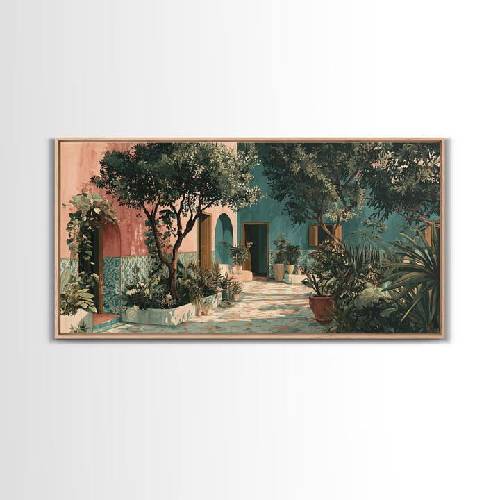 Olive Grove Path Framed Canvas Print, Italian Villa Art, Travel Poster, Living Room Decor, Fine Art, Villa, Fine Art Print, IVA-2x1-95