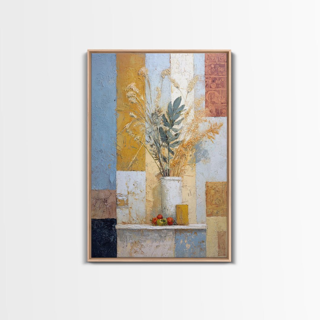 Pasta Herbs and Tomatoes Still Life Framed Canvas Print, Italian Villa Art, Printable Art, Living Room Decor, Fine Art, Villa, IVA-2x3-3