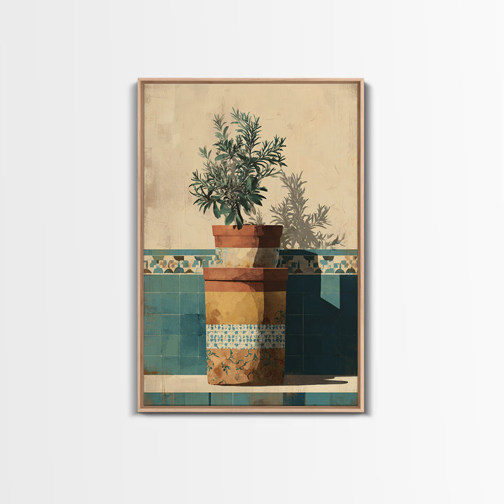 Terra Cotta Pot Canvas Print, Italian Villa Art, Wall Decor, Living Room Decor, Fine Art, Villa, Contemporary Art, IVA-2x3-54
