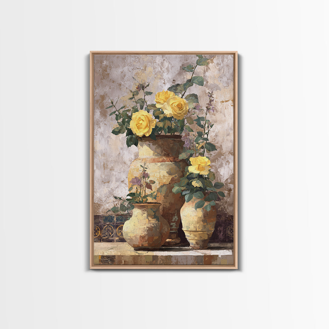 Italian Villa Garden Urn Canvas Print, Italian Villa Art, Art Print, Living Room Decor, Fine Art, Villa, Printable Art, IVA-2x3-62