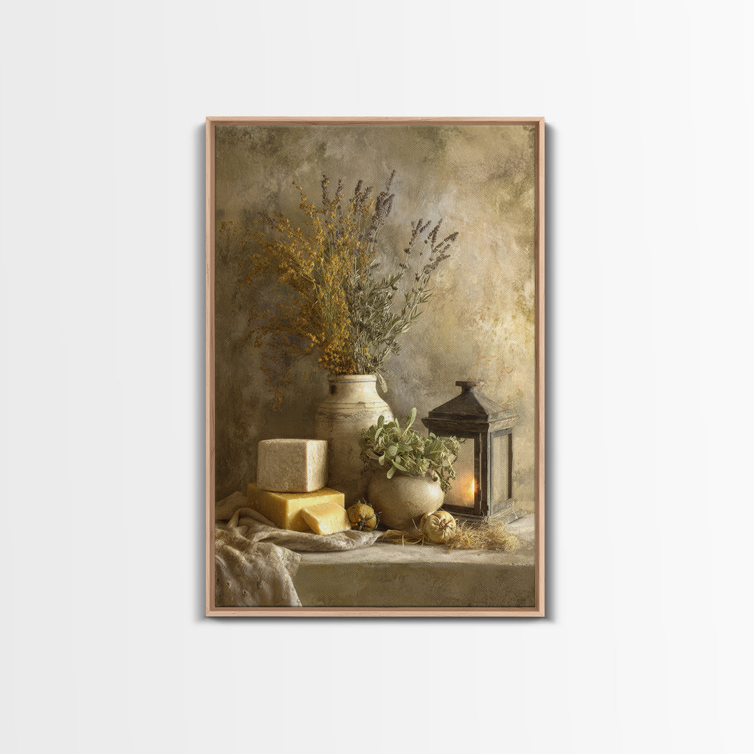 Pasta Herbs and Tomatoes Still Life Canvas Print, Italian Villa Art, Fine Art Print, Living Room Decor, Fine Art, Villa, IVA-2x3-99
