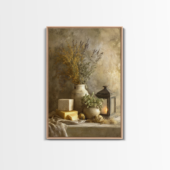 Pasta Herbs and Tomatoes Still Life Canvas Print, Italian Villa Art, Fine Art Print, Living Room Decor, Fine Art, Villa, IVA-2x3-99