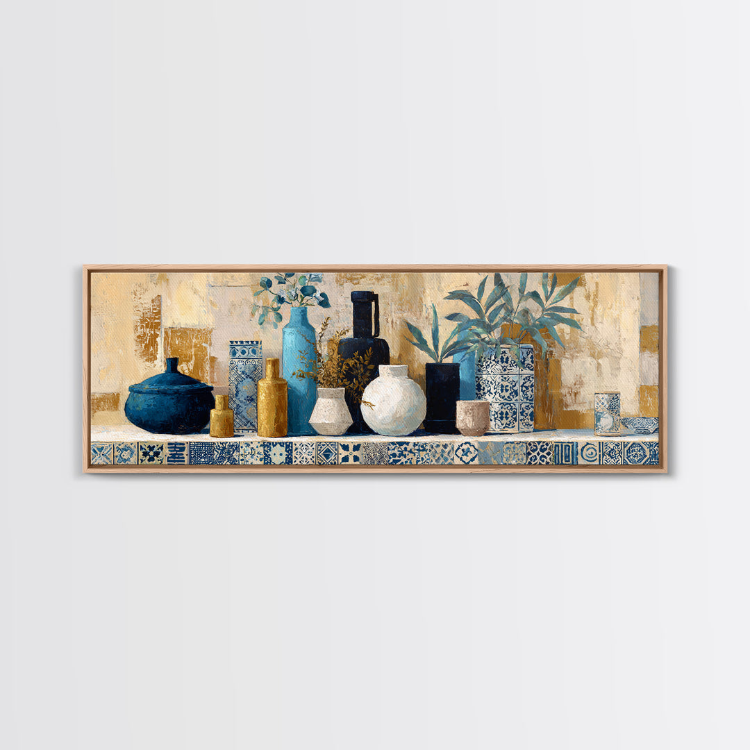 Renaissance Inspired Portrait with Modern Softness Canvas Print, Italian Villa Art, Oil Painting, Living Room Decor, Villa, IVA-3x1-82