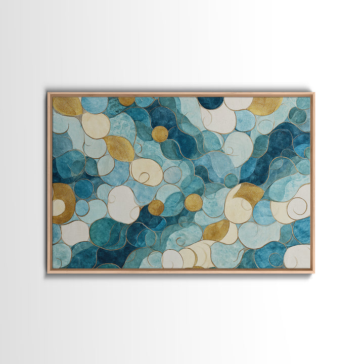 Venetian Canal Reflection Without City Crowd Canvas Print, Italian Villa Art, Original Painting, Living Room Decor, Villa, IVA-3x2-48